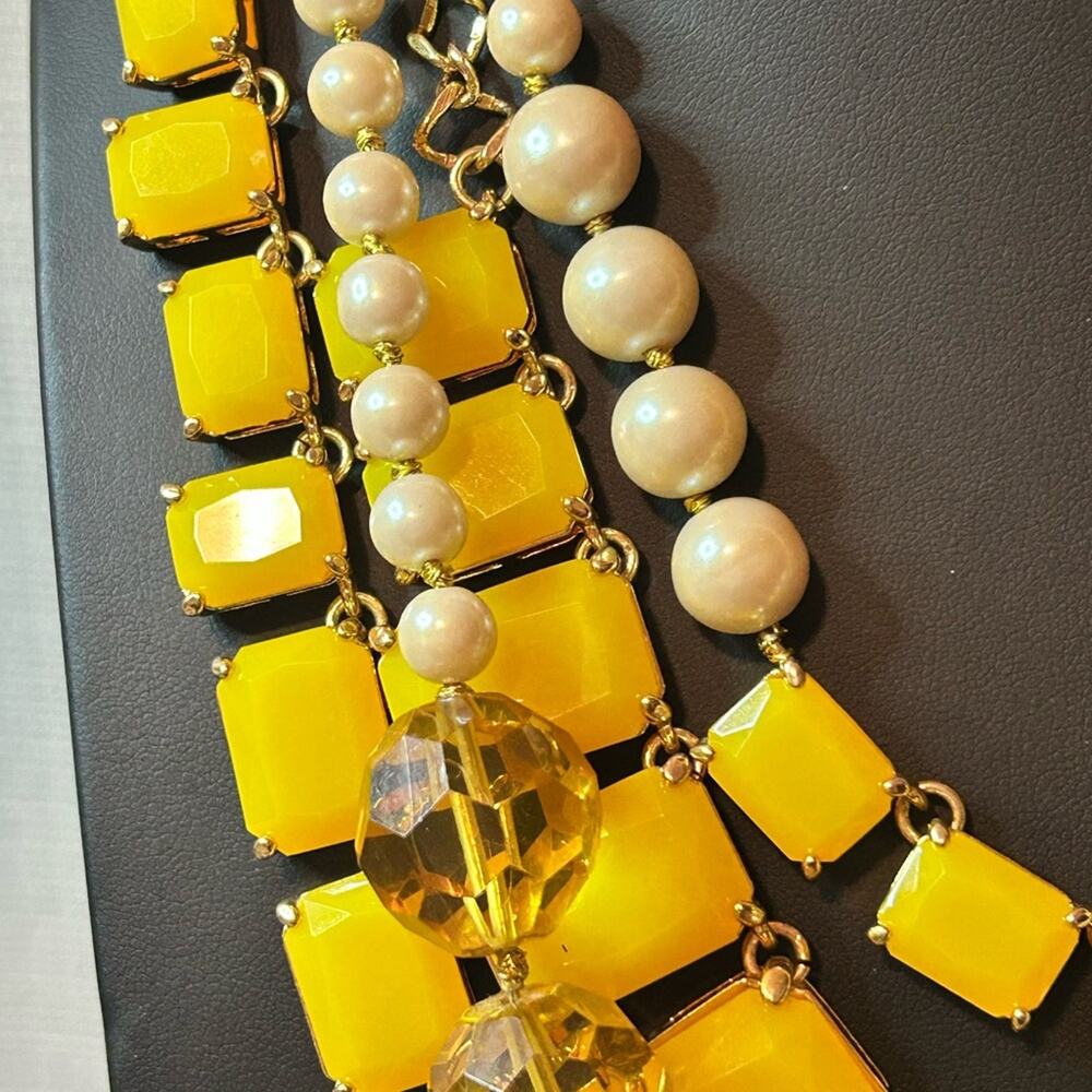 Kate Spade New York Statement Necklace #F009 Oversized Yellow Pearl WOW!!! - Picture 4 of 10